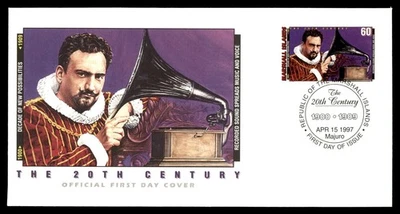 Mayfairstamps Marshall Islands FDC 1997 Recorded Sound Phonograph First Day Cove - Image 1 of 2