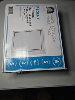 Architectural Mailboxes: Regent Wall Mount Small Lockable Stainless Steel Metal  - Image 1 of 2