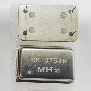 2PCS CRYSTAL OSCILLATORS Rectangle DIP14 FREQUENCY 28.37516MHZ 5V 4PIN - Picture 1 of 2
