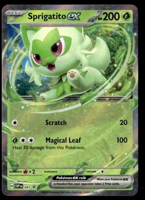 Sprigatito ex Promo  SV: Scarlet & Violet Promo Cards 087 NM Pokémon TCG - Image 1 of 2