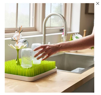 Green Grass Munchkin Estante de secado de biberones y estante para platos con husillo de árbol 3 piezas Foto 1 de 4