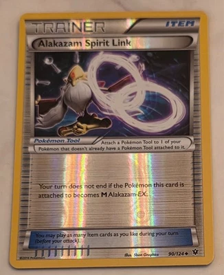Alakazam Spirit Link Pokemon Reverse Holo XY Fates Collide 90/124 - Image 1 of 2