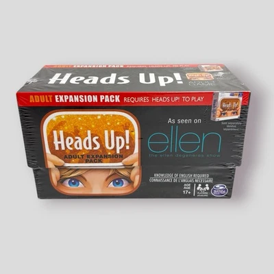 Heads Up Paquete de Expansión para Adultos Como Se Ve en Ellen Spin Cartas Maestras Nuevo Sellado Foto 1 de 4