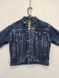 Vintage Levis Trucker Jacket Womens S Denim Type III Retro Made In USA Brown Tab - Picture 1 of 18