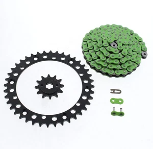 Chain & Black Sprocket fits Yamaha YFS200 Blaster 200 1988 -1992 Green 12/40 92L - Picture 1 of 2