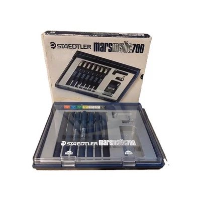 Staedtler Marsmatic 700 Technical (7) Pen Set Drafting & Lettering...Germany - Image 1 of 3