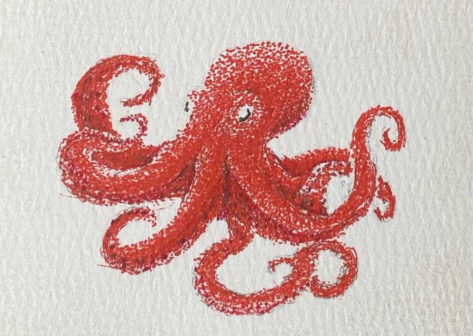 ACEO原创混合媒体绘画艺术 — 第 1/1 张图片