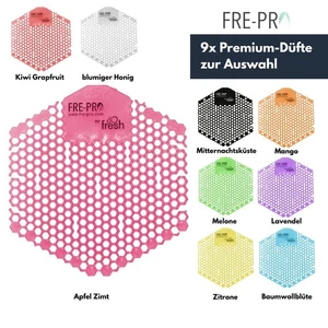 Urinalsieb mit Duft wählbar FREPRO WAVE 3D Urinaleinlage Spritzschutz - Bild 1 von 37