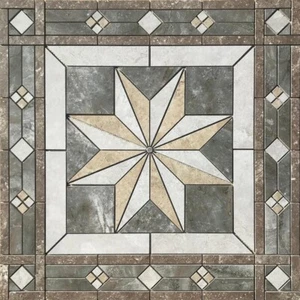 32" x 32" Tile Medallion Mural - Daltile Affinity and American Olean Danya tile - Picture 1 of 3