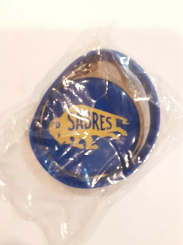 BUFFALO SABRES NHL HOCKEY METAL 2" KEY CHAIN & WRISTBAND Cover