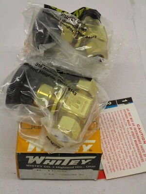 (2) Válvula de aguja de capó integral de latón blanco B-1KS8 1/2" 020284 B6 NUEVO Foto 1 de 4