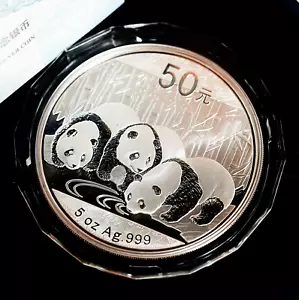 2013 China 5oz Panda Silver Commemorative Proof Coin w/ Box & COA (1 of 50,000) - Picture 1 of 13