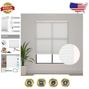 Light Filtering Cordless Honeycomb Shades - 1.5'' Pleated Window Blinds, 35'' W - Picture 1 of 11