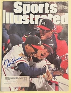 Tom Glavine Braves autografiado firmado 1995 SI Sports Illustrated serie mundial - Imagen 1 de 3