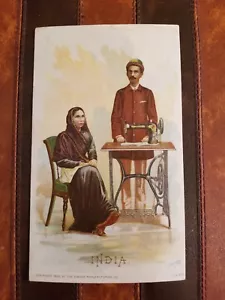VINTAGE 1892 CHICAGO FIERA MONDIALE SOUVENIR CANTANTE MFG - INDIA - CARTE DEL MONDO - Foto 1 di 4
