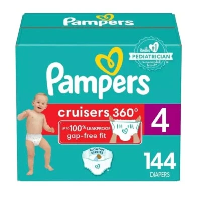 Pañales desechables para bebé Pampers Cruisers 360 de 144 quilates talla 4 Foto 1 de 4