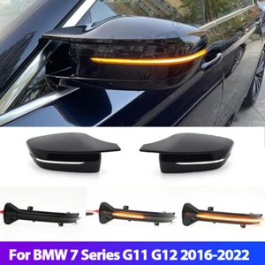 2x M4 style mirror cover + LED Mirror Turn Signal Light For BMW 7 Series G11 G12 - Picture 1 of 24