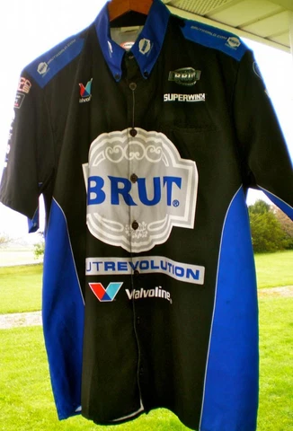 NHRA RON CAPPS Funny Car NITRO Crew SHIRT Worn JERSEY Brut DSR Racing MED "RARE" Cover