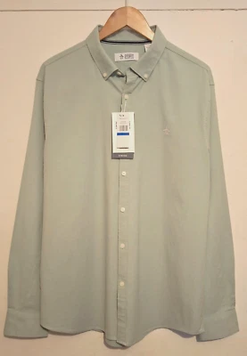 Men's New PENGUIN BY MUNSINGWEAR Stretch Cotton L/S Shirt. XL (48") Mint Green - Image 1 of 4