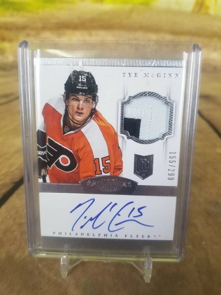 Tye McGinn Auto Patch Rc #155/299 Panini Dominion 2013-14 - Image 1 of 4