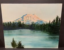 Vintage Original Signed Mountainscape Scene Oil Painting
