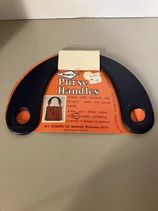 Vintage Rogers Open End Heavy Plastic Purse Handle - Black - Bild 1 von 3