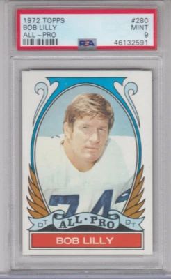 1972 Topps #280 Bob Lilly All Pro  COWBOYS LEGEND  PSA 9  MINT  LOOKS PERFECT ! - Image 1 of 2