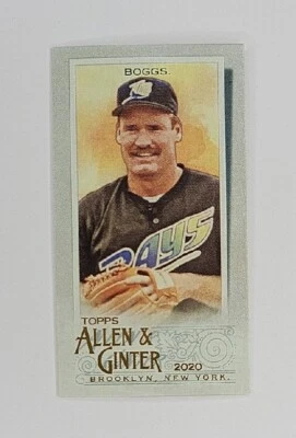 2020 TOPPS ALLEN & GINTER #126 WADE BOGGS MINI PARALLEL TAMPA BAY DEVIL RAYS - Image 1 of 2