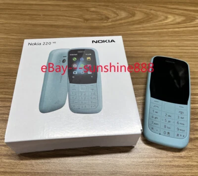 Unlocked Nokia 220 4G FM radio Bluetooth 0.3MP 24MB 16MB RAM cell Phone Dual SIM - Image 1 of 4