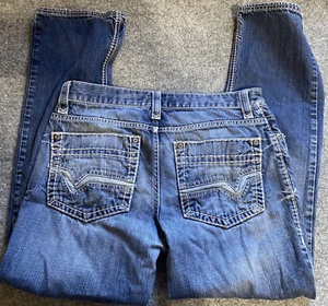 INC International Concepts Jeans Mens 34x32 Blue Berlin Slim Straight Leg Denim - Picture 1 of 16