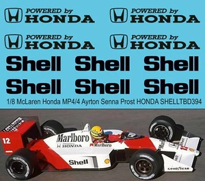1/8 Decals per McLaren MP4/4 Ayrton Senna Prost TBD394 - Picture 1 of 1