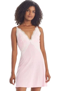 Natori Womens Pink Luxe Shangri La Slip Soft Jersey Lace Size Medium - Picture 1 of 11