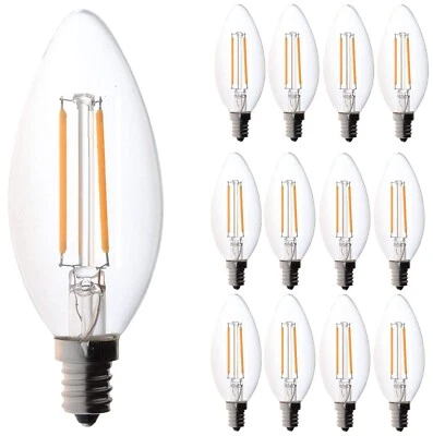 Bioluz LED 40W Filament Candelabra Bulb, E12 Base High Efficiency LED Candle ... - Image 1 of 4