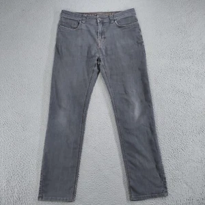 prAna Jeans Mens 34x32 Gray Slim Fit Medium Wash Mid-Rise Stretch Outdoor - Picture 1 of 24