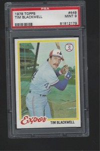 1978  TOPPS   TIM  BLACKWELL  #  449   PSA  9