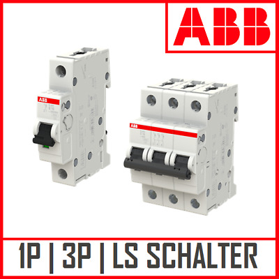 ABB Sicherung LS Leitungsschutzschalter 1P 3P Sicherungsautomat S203 S201 B C • 14.59€