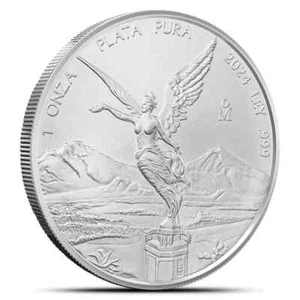 2024 Libertad 1 oz Mexico BU Silver Coin .999 FINE Mexican Banco de México - Picture 1 of 5