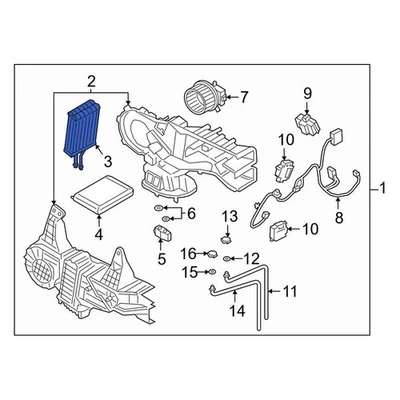 For Lincoln Navigator 2018-2024 Lincoln JL1Z19860BA Rear A/C Evaporator Core Foto 1 de 2