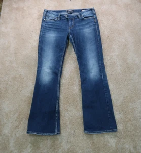 Silver Tuesday Low Slim Bootcut Jeans Women's 32x31 Blue Denim stretch - Picture 1 of 11