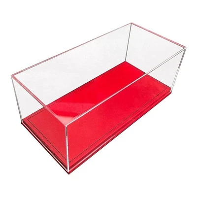 For 1/18 Car Model Acrylic Display case show case With Red PU Leather Base - Image 1 of 4