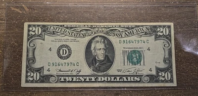 1974 $20 bill note..vintage - Image 1 of 2