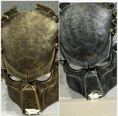 Predator Cosplay Mask Halloween Prop Gift X 2 Silver And Gold - Image 1 of 3