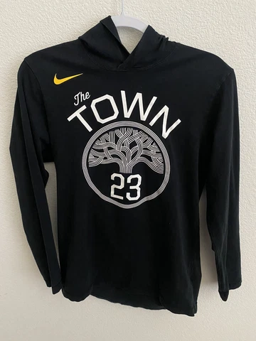 Nike Warriors Draymond Green Hooded 3/4 length Warm Up Shirt  The Town Sz. Small Cover