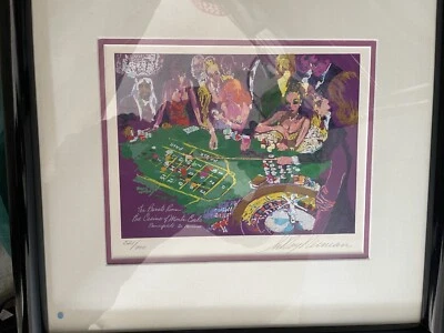 Leroy Neiman firmado 521/700.  Monte Carlo, habitación privada con certificado de autenticidad Foto 1 de 4