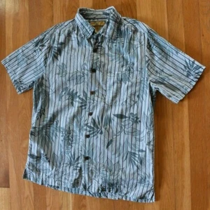 Herren CARIBBEAN JOE Hawaiihemd mit Knopfleiste Kurzarm Gr. S türkis schwarz Baumwolle - Bild 1 von 5