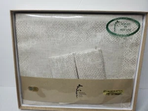 Thomas Ferguson Linen Luncheon Set Natural 4 Napkins and 4 placemats New - Picture 1 of 6