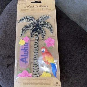 New! EK Success Jolees Boutique Parcel Dimensional Sticker ~ Glitter Palm Tree - Picture 1 of 3
