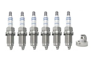 Spark Plugs x 6 Bosch Fits Jeep Cherokee XJ Grand Cherokee MK II Wrangler 4.0 i - Picture 1 of 6
