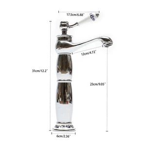 Gold/Silver Retro Single Handle Faucet Brass Bathroom Sink Basin Mixer Tap +Hose - Picture 1 of 29