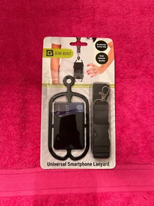 Gear Beast Universal Smartphone Lanyard With Card Pocket  **black** - Picture 1 of 4